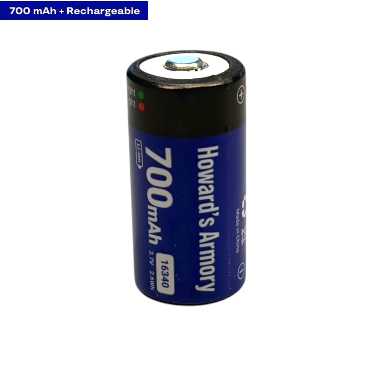 Аккумуляторная батарея литиевая CR123A/16340 700mAh с разъемом TYPE-C 3.7V Lithium — изображение 2