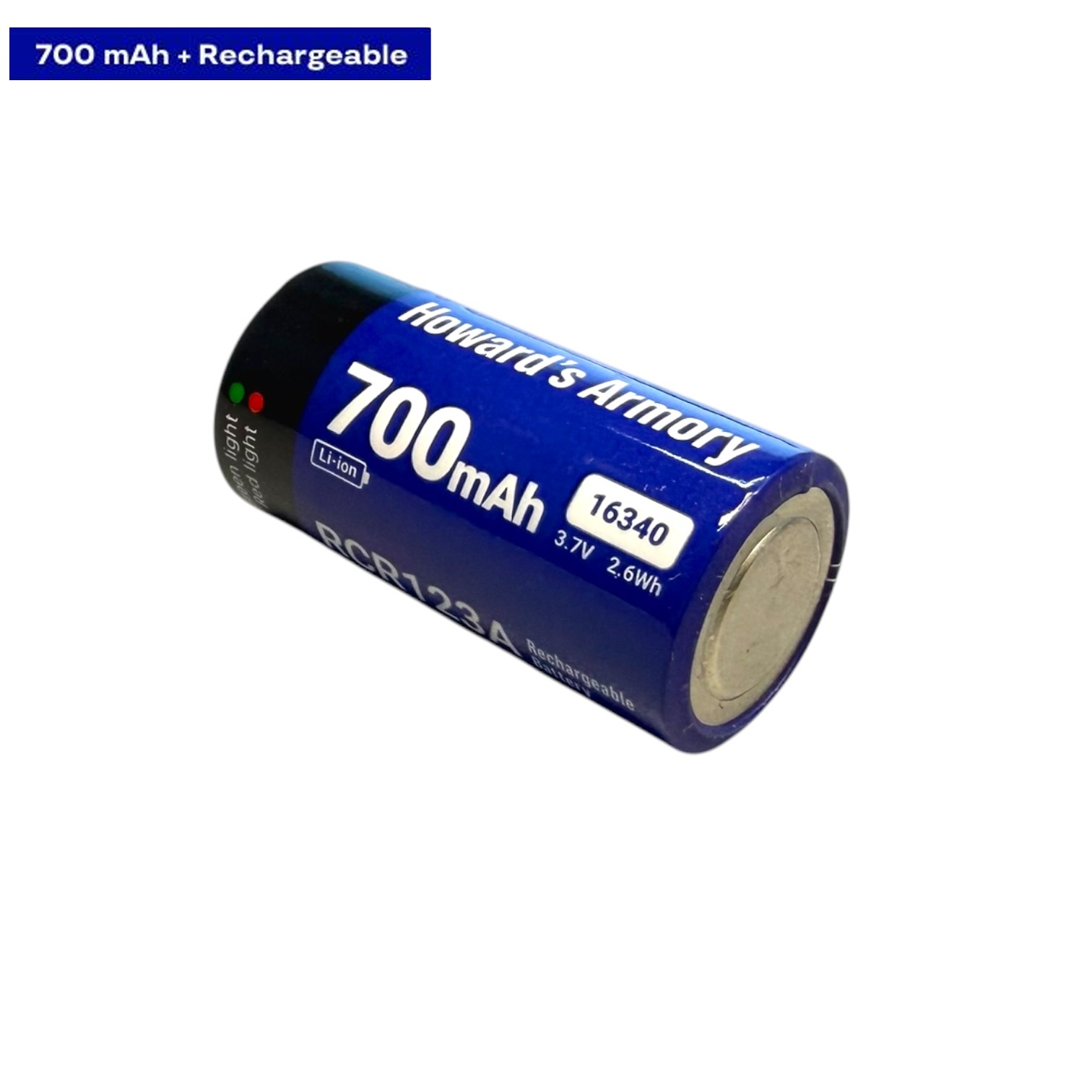 Аккумуляторная батарея литиевая CR123A/16340 700mAh с разъемом TYPE-C 3.7V Lithium — изображение 4