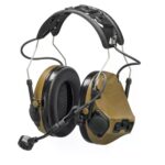 Активні тактичні навушники бездротові  3M PELTOR ComTac VII (MT14H41A-300EU CY), coyote brown, вертикальні, з мікрофоном