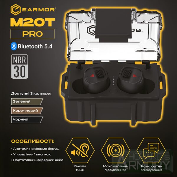 Активные защитные наушники (беруши) M20T Pro (FG) с Bluetooth - NRR30 — изображение 8