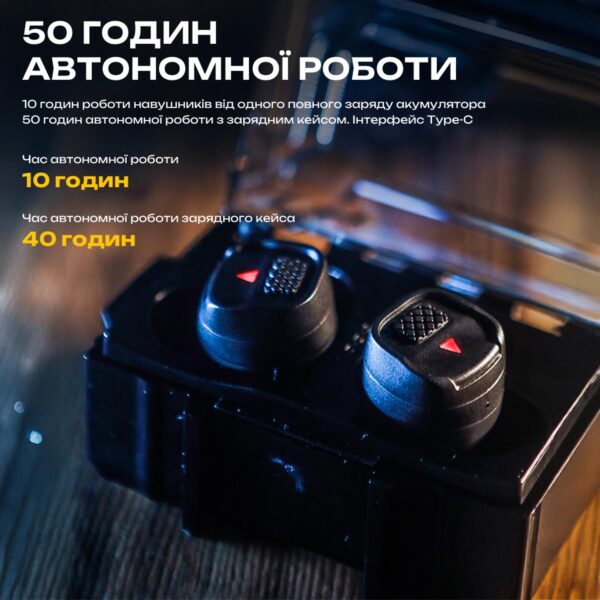 Активные защитные наушники (беруши) M20T Pro (FG) с Bluetooth - NRR30 — изображение 10