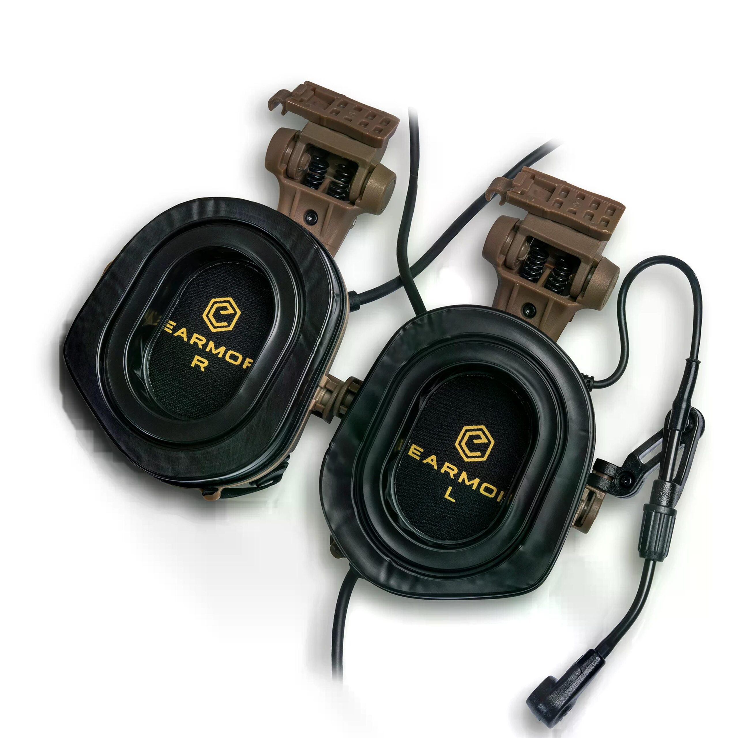 Активні захисні навушники Earmor M32X PLUS (CB) Coyote з гарнітурою та кріпленням на шолом - Зображення 3