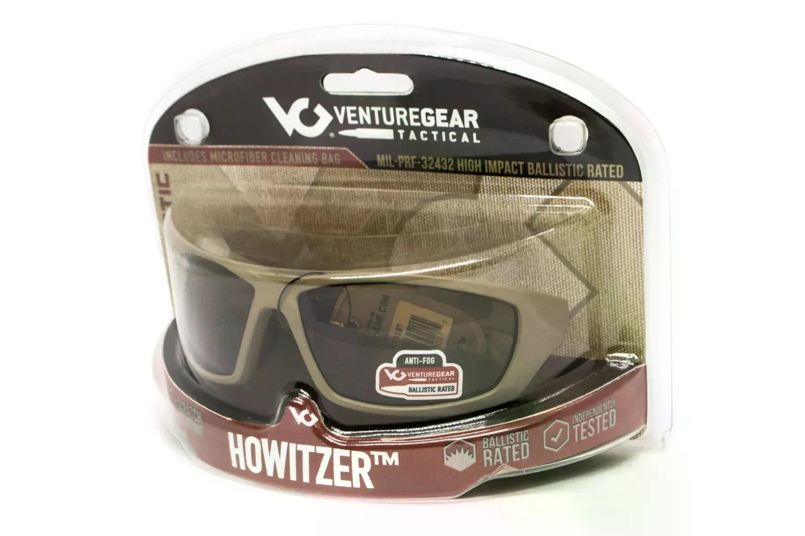 Захисні окуляри Venture Gear Tactical Howitzer Tan (clear) Anti-Fog, прозорі в пісочній оправі - Зображення 5