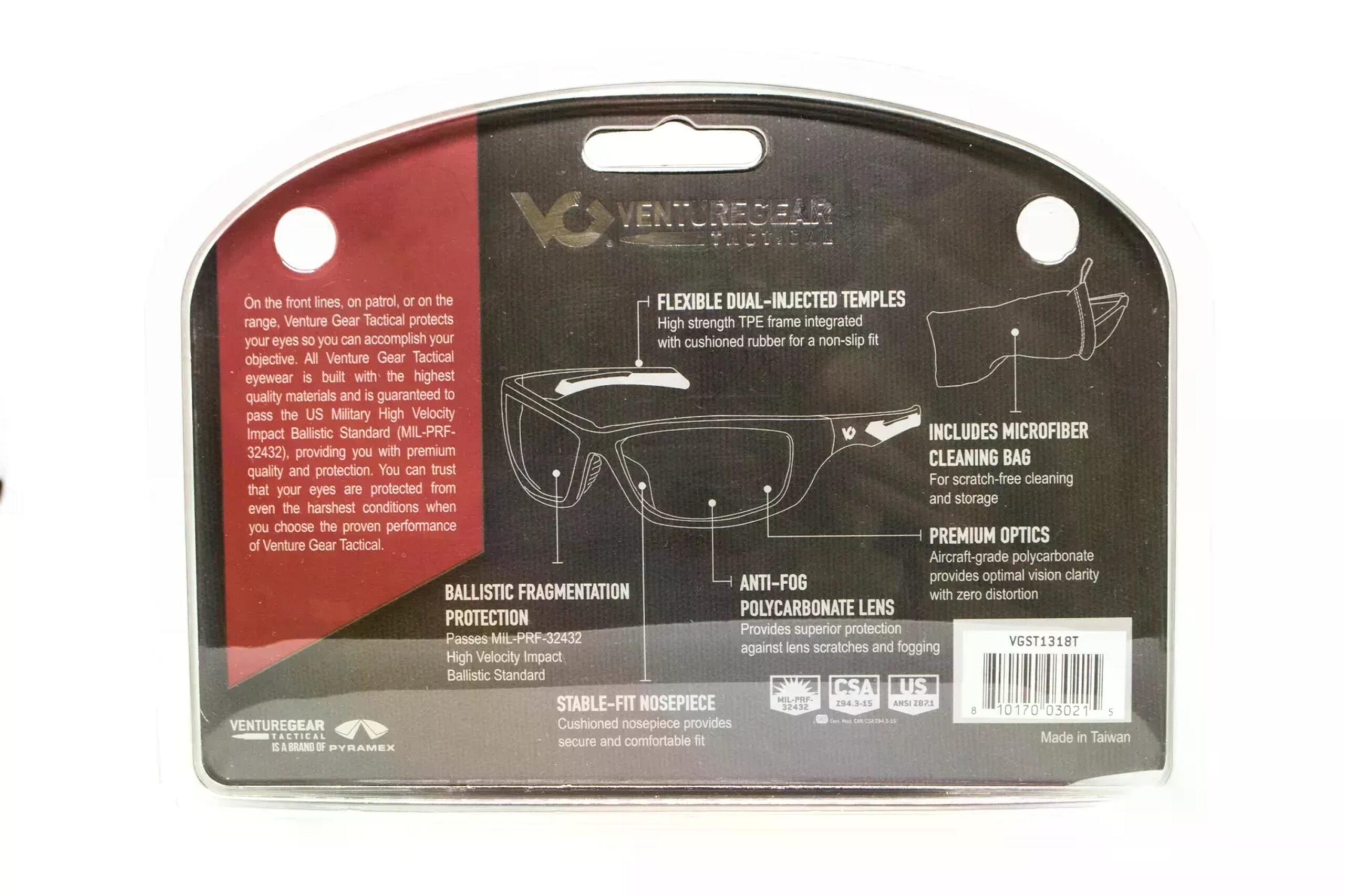 Защитные очки Venture Gear Tactical Howitzer Black (clear) Anti-Fog, прозрачные в черной оправе. — изображение 7