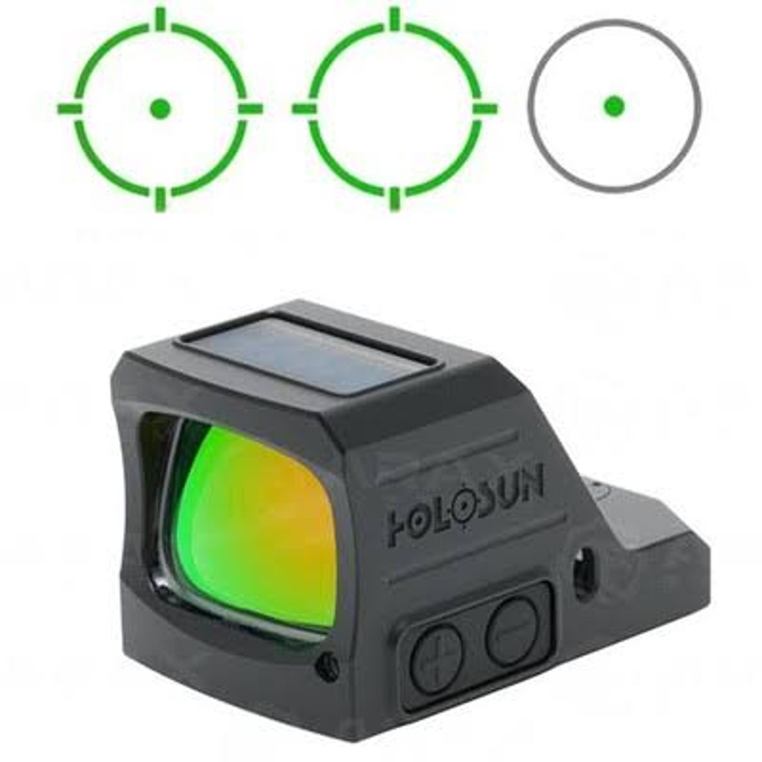 Коллиматорный прицел пистолетный Holosun HE507C-GR X3 Зеленая точка 2 MOA + круг 65 MOA — изображение 2