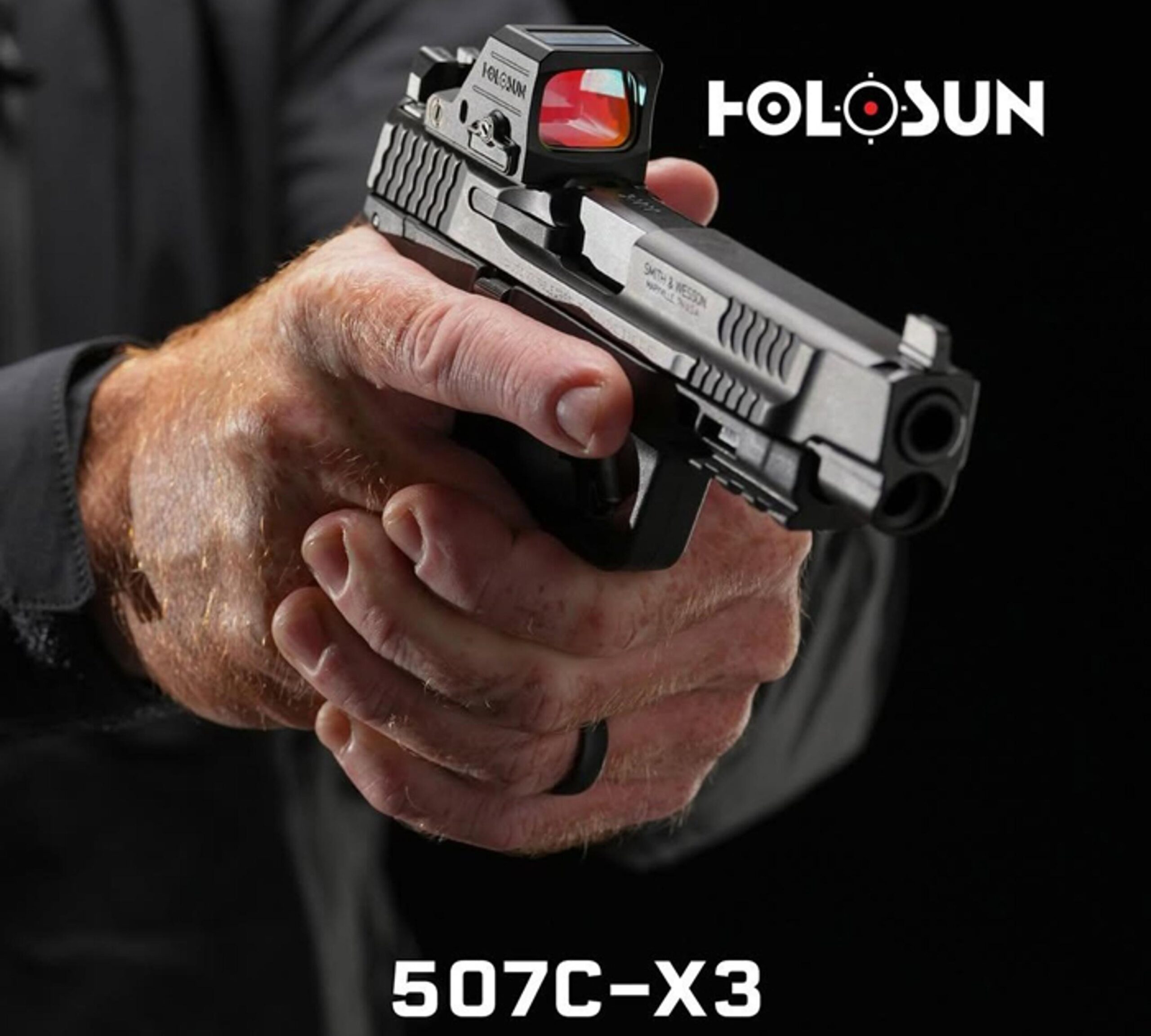 Коллиматорный прицел пистолетный Holosun HE507C-GR X3 Зеленая точка 2 MOA + круг 65 MOA — изображение 10