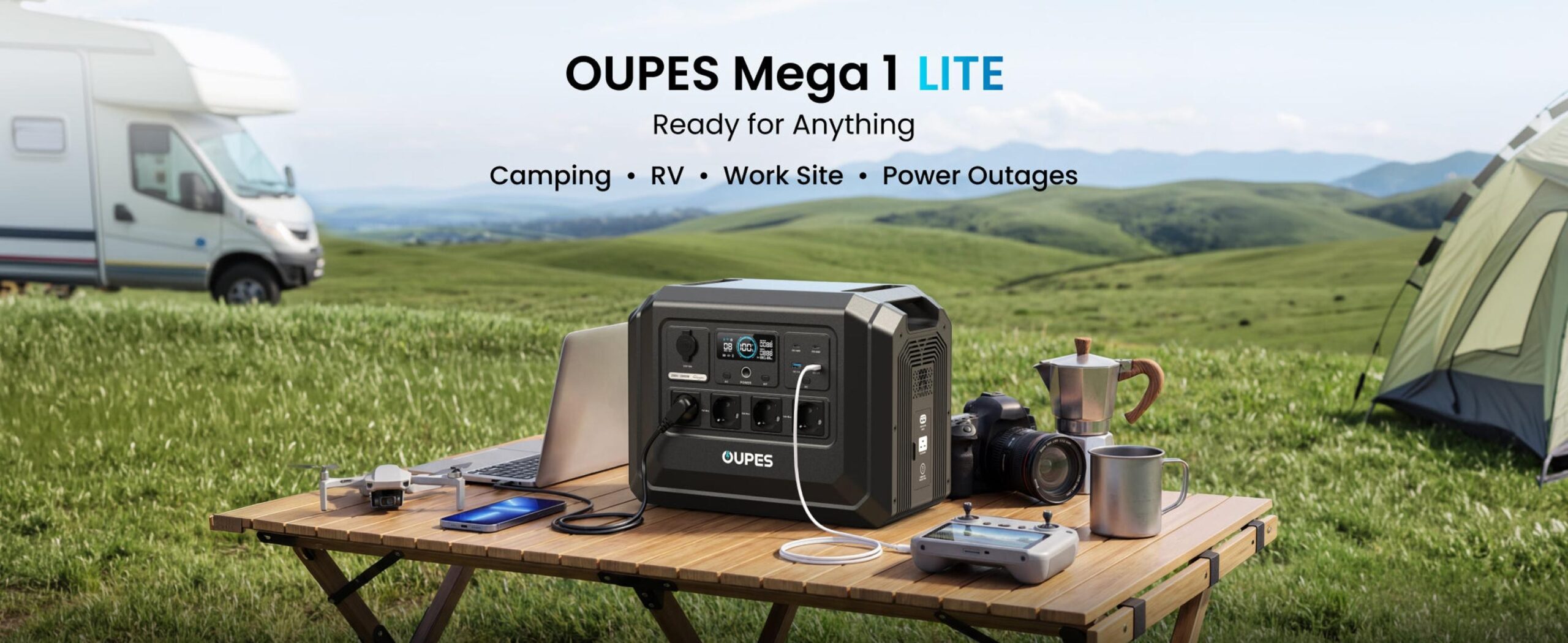Портативна зарядна станція OUPES S1 Lite (Mega 1 Lite) 2000W 1024Wh LiFePO4 з функцією ДБЖ - Зображення 11