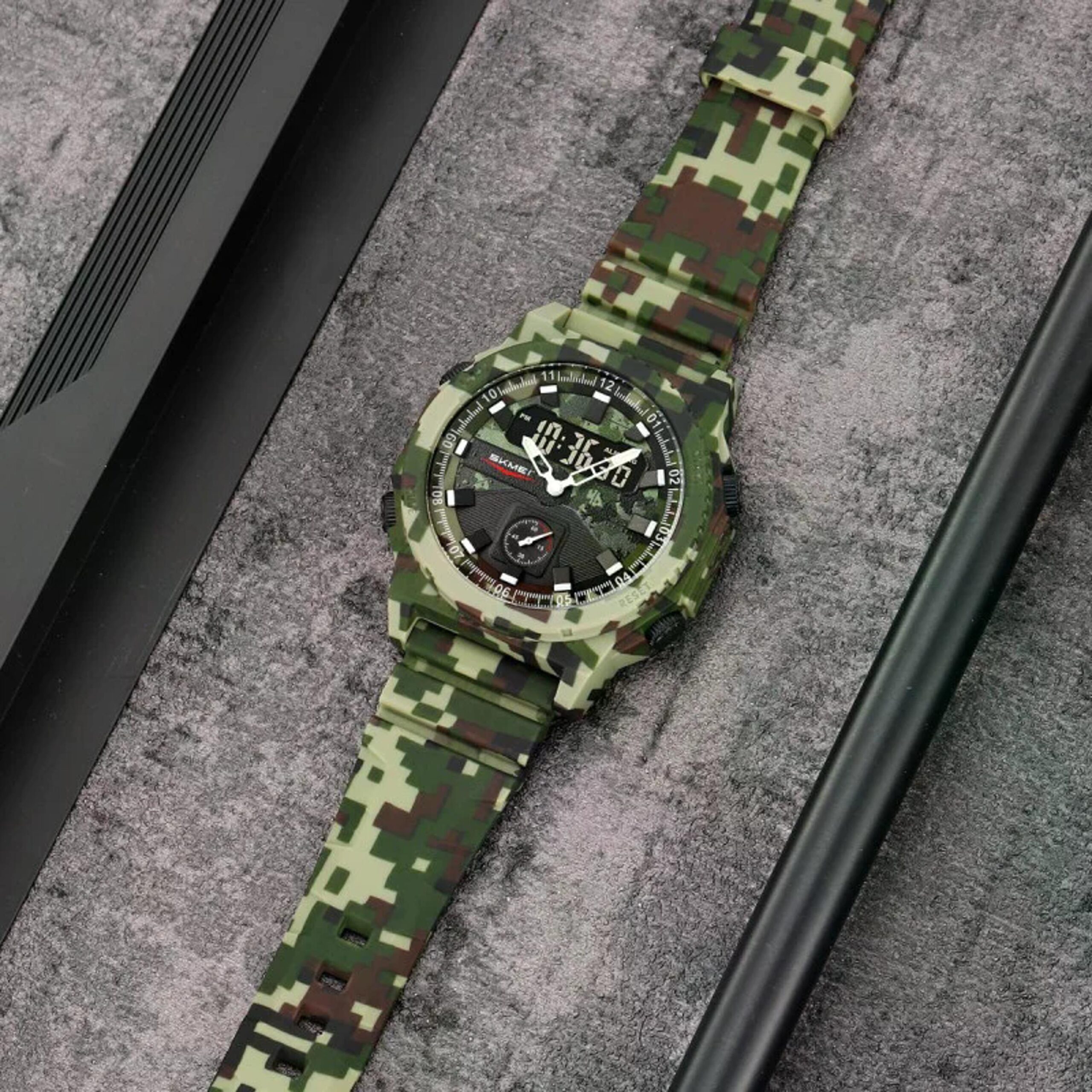 Часы наручные 2355CMGN SKMEI, CAMO GREEN — изображение 3