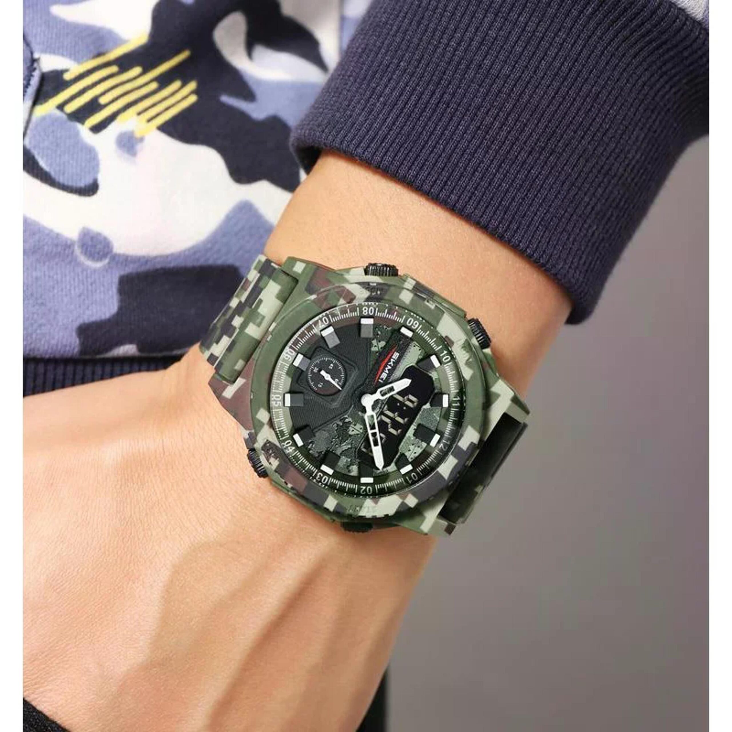 Часы наручные 2355CMGN SKMEI, CAMO GREEN — изображение 4