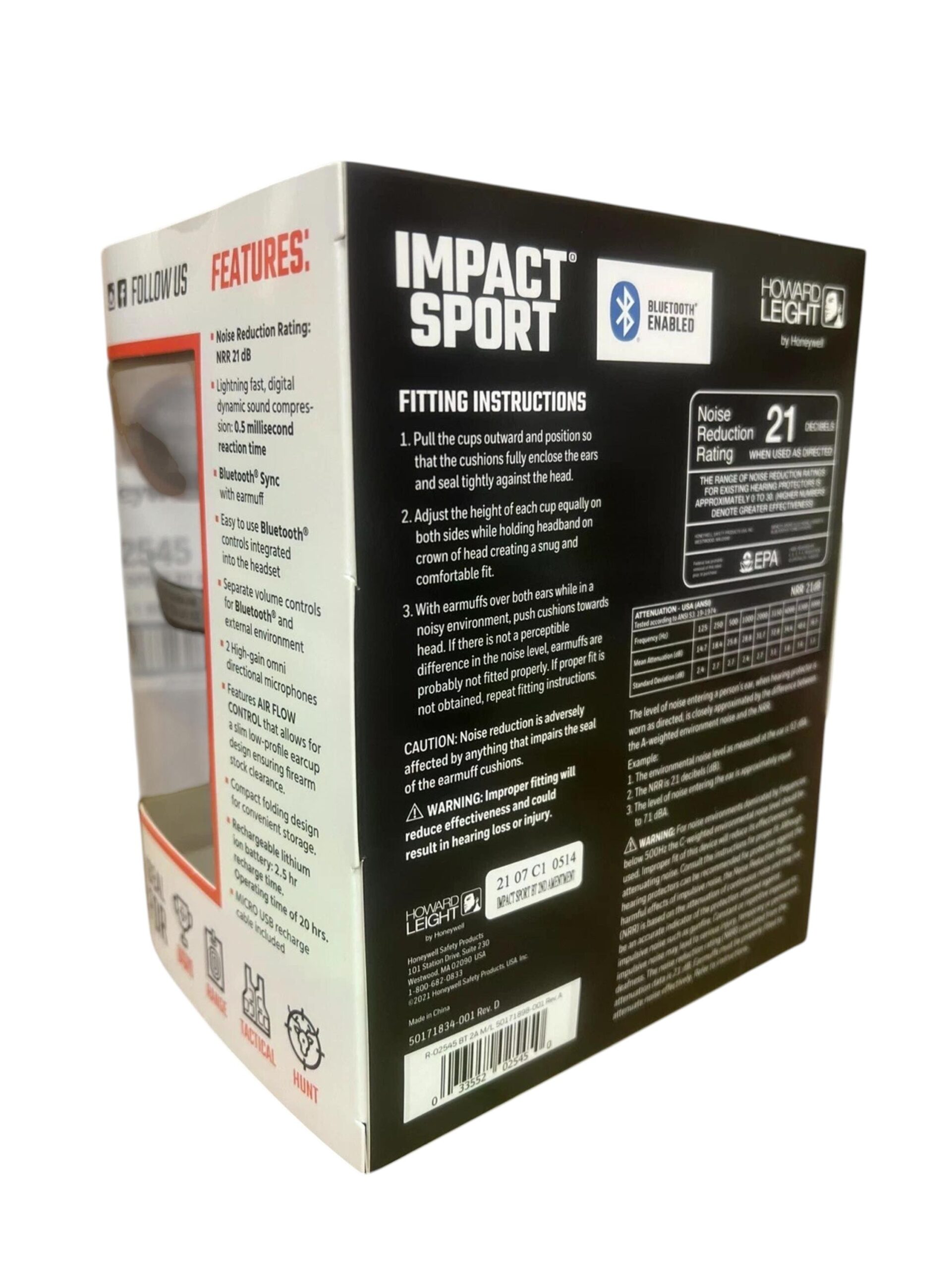 Активные защитные наушники Howard Leight Impact Sport R-02545 Bluetooth — изображение 9