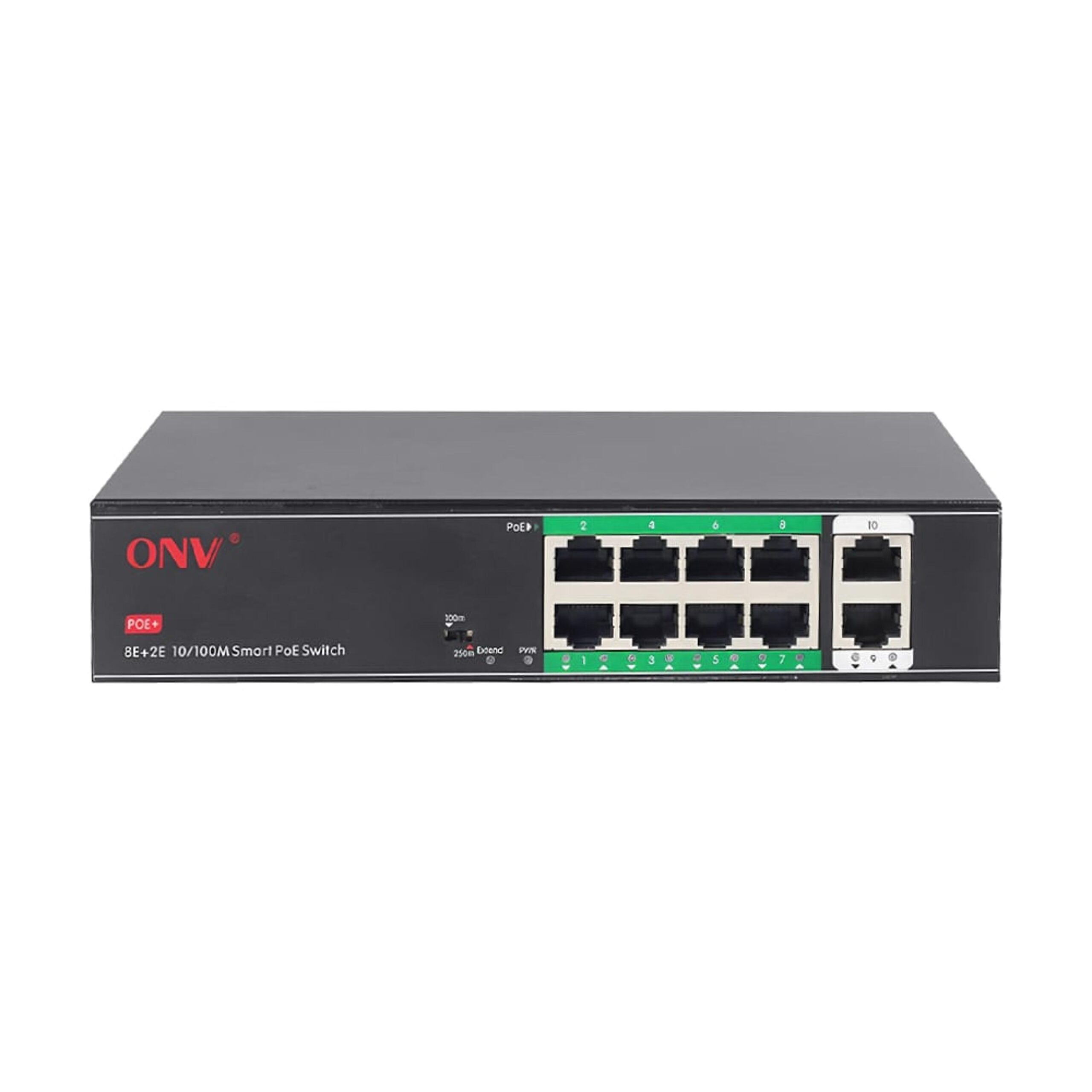 PoE-комутатор ONV-H1108PSD некерований 10 портів 10/100 Мбіт/с (8 PoE+) 120 Вт - Зображення 2