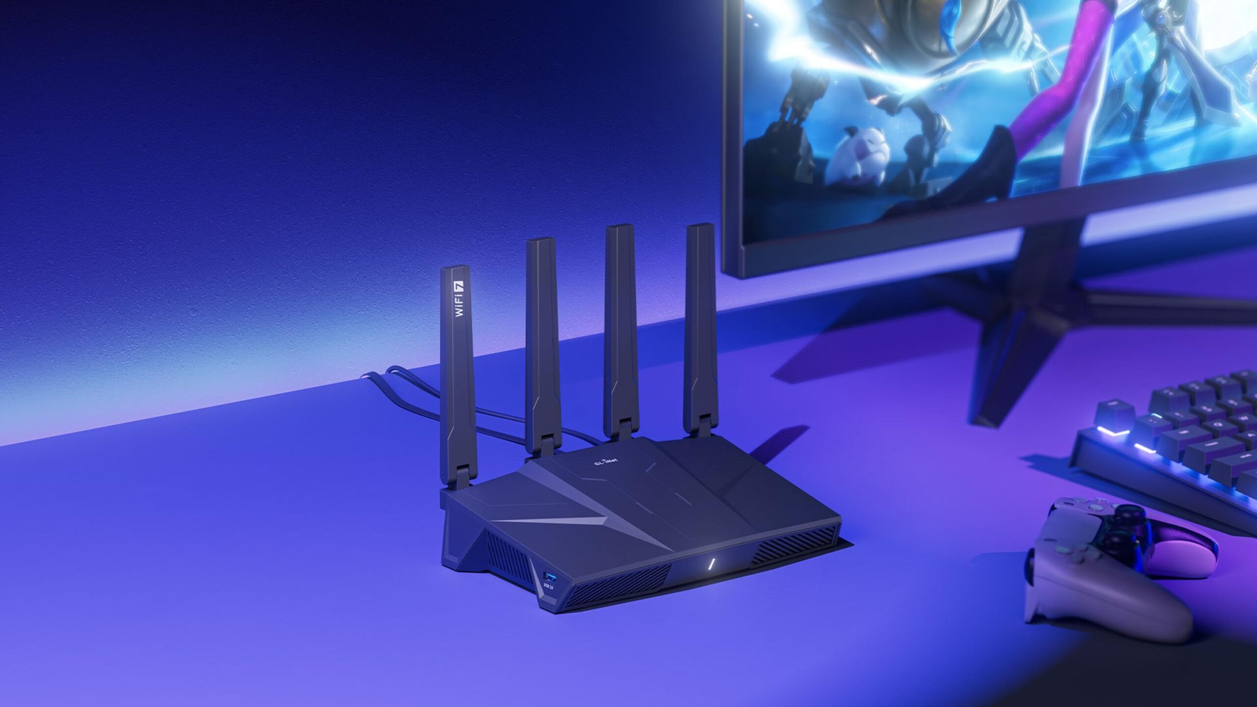 Маршрутизатор GL.iNet Flint 3 (GL-BE9300) Wi-Fi 7 BE9300 тридіапазонний 5 портів 2.5G USB 3.0 - Зображення 10