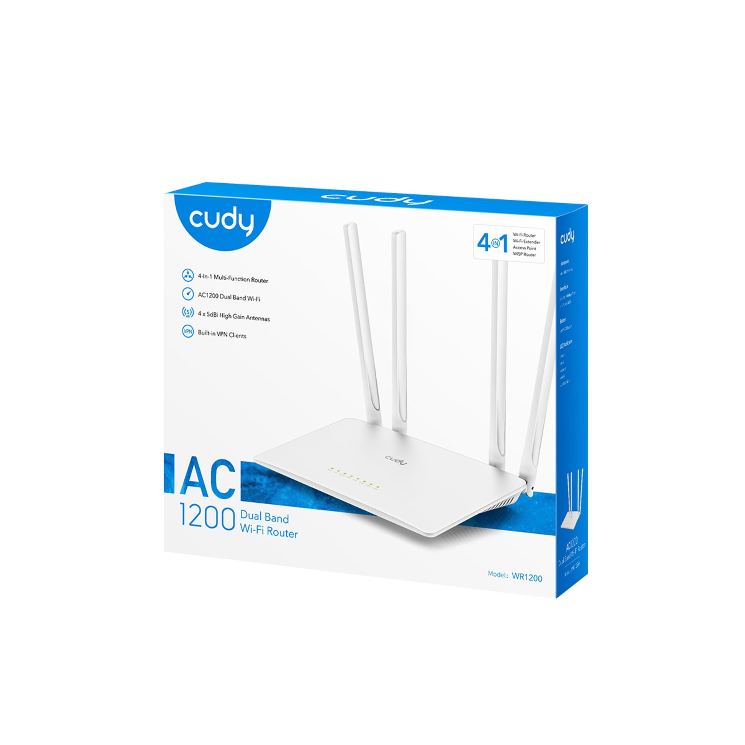 Маршрутизатор Cudy WR1200 Wi-Fi 5 AC1200 дводіапазонний 4 антени 5 дБі - Зображення 8
